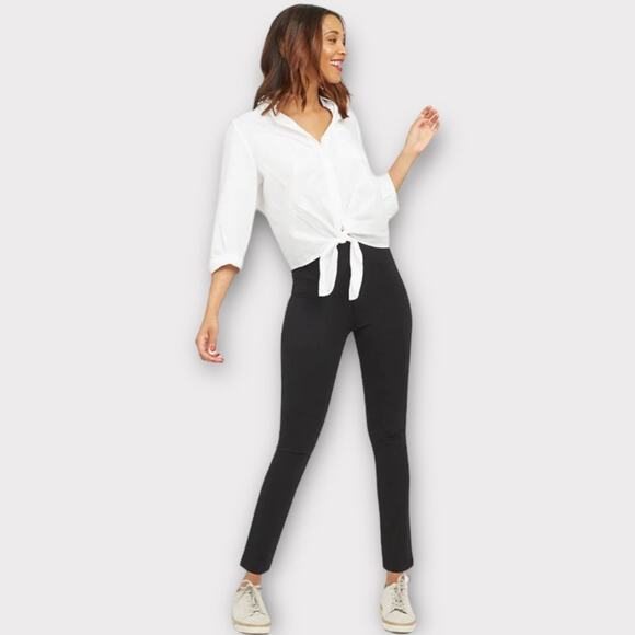 Spanx The Perfect Black Pant Ponte Knit Skinny Pants Size S - Picture 16 of 16